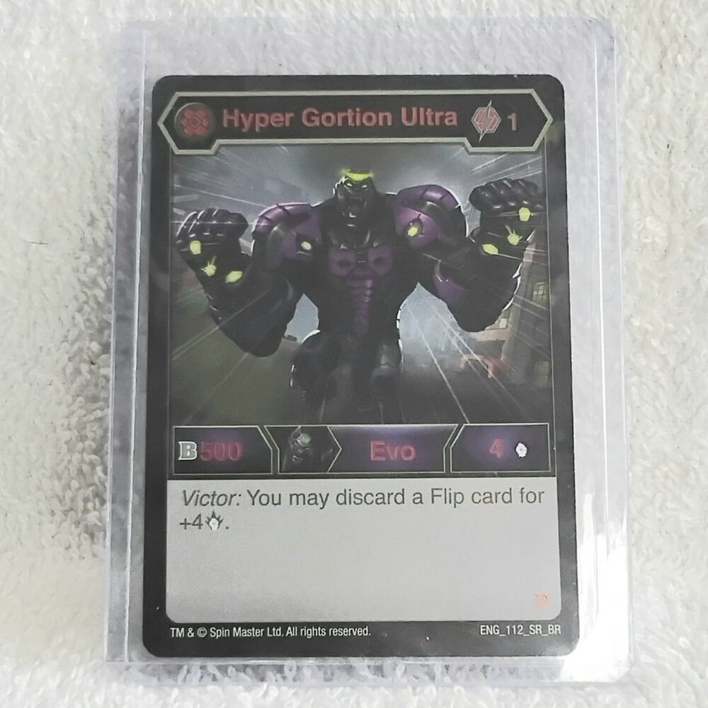 3/$25 Mint Bakugan Hyper Gorthion Ultra ENG_112_SR_BR Card by Spinmaster!!